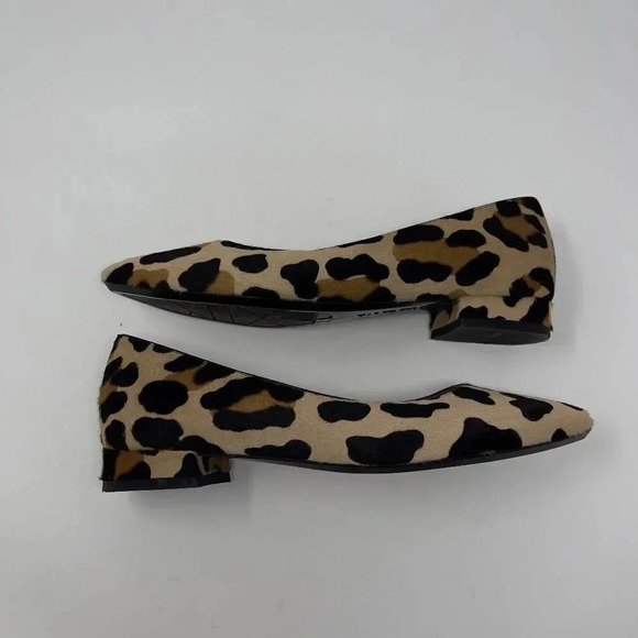 Aquatalia Brown Mohair Animal Print Shoe - Picture 5 of 9